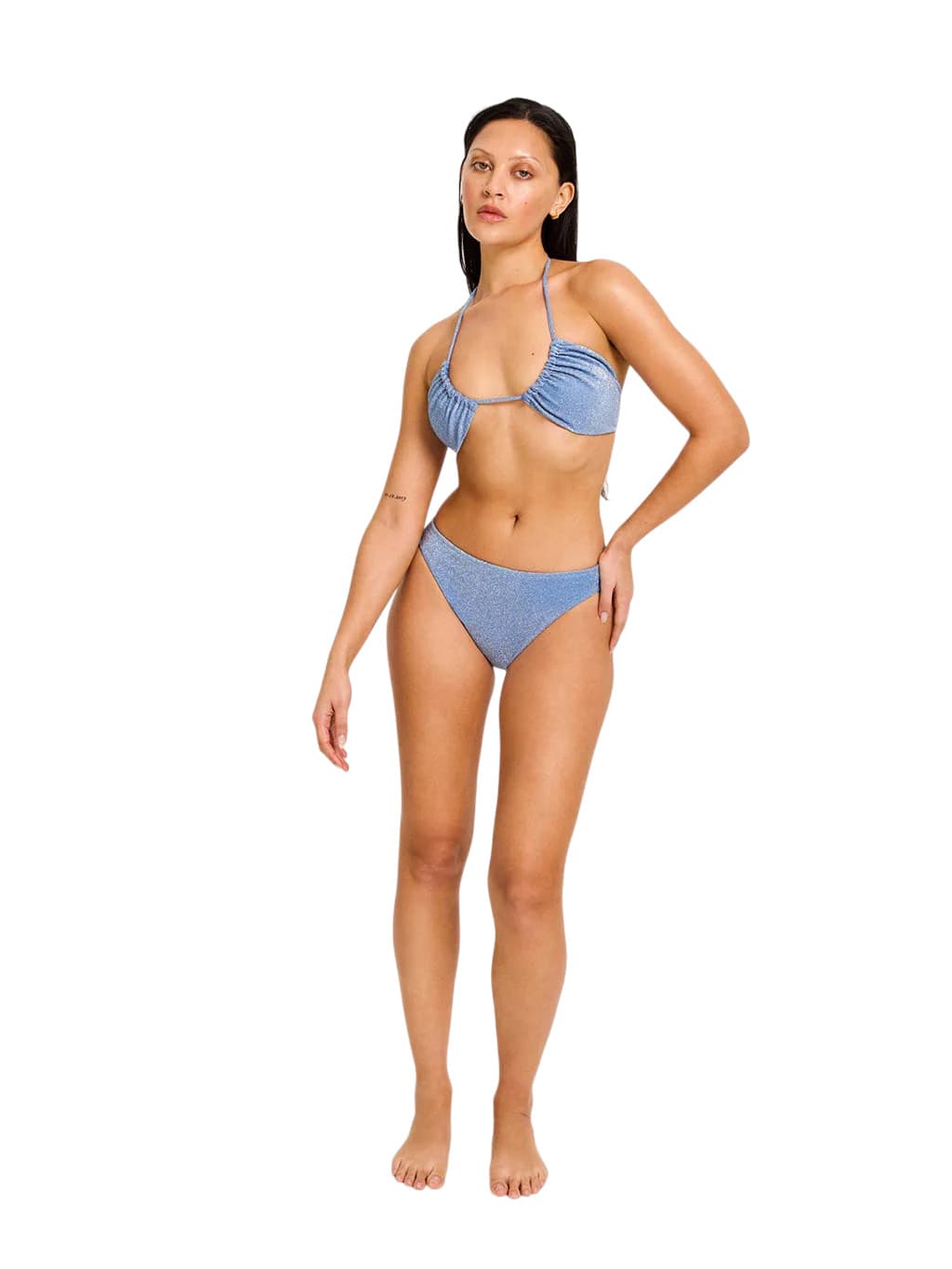 Menstruační plavky Modibodi Shimmer Hi-Leg Cheeky Mineral Blue spodní díl (MPMSHLCMBSD) 3XL - náhled 3
