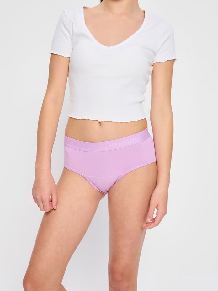 Dívčí menstruační kalhotky Modibodi Teen Hipster Boyleg Moderate Violet (DMKMTHBMV) 10-12 let - náhled 2