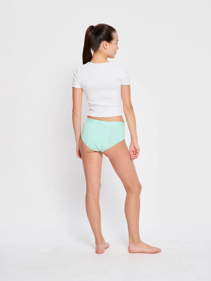 Dívčí menstruační kalhotky Modibodi Teen Hipster Boyleg Moderate Spearmint (DMKMTHBMS) 10-12 let - náhled 3