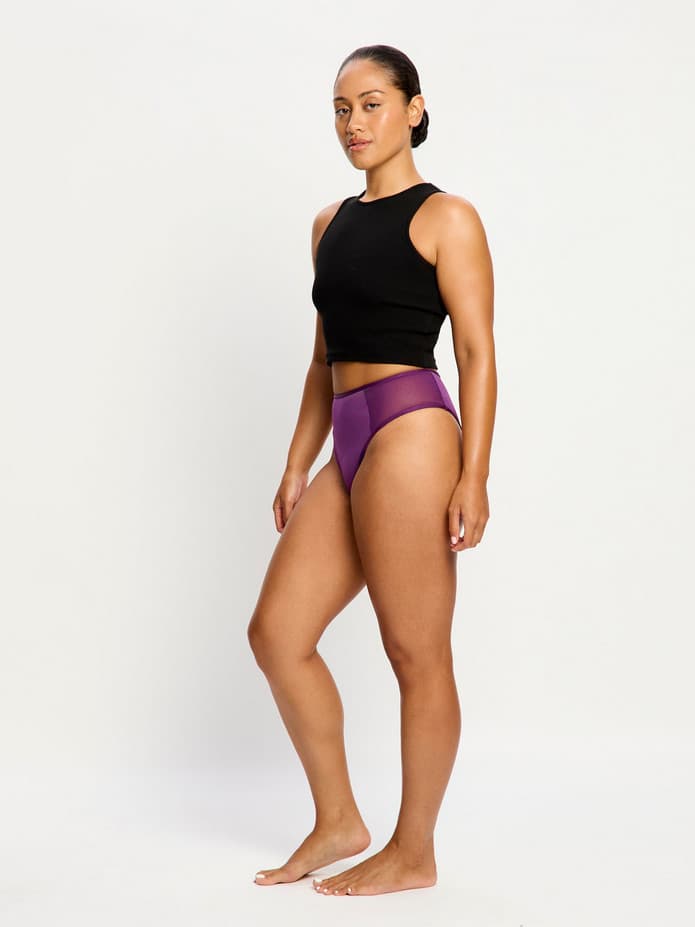 Menstruační kalhotky Modibodi Allure Hi Waist Brief moderate Mystic Purple (MKMAHWBMMP) L - náhled 4