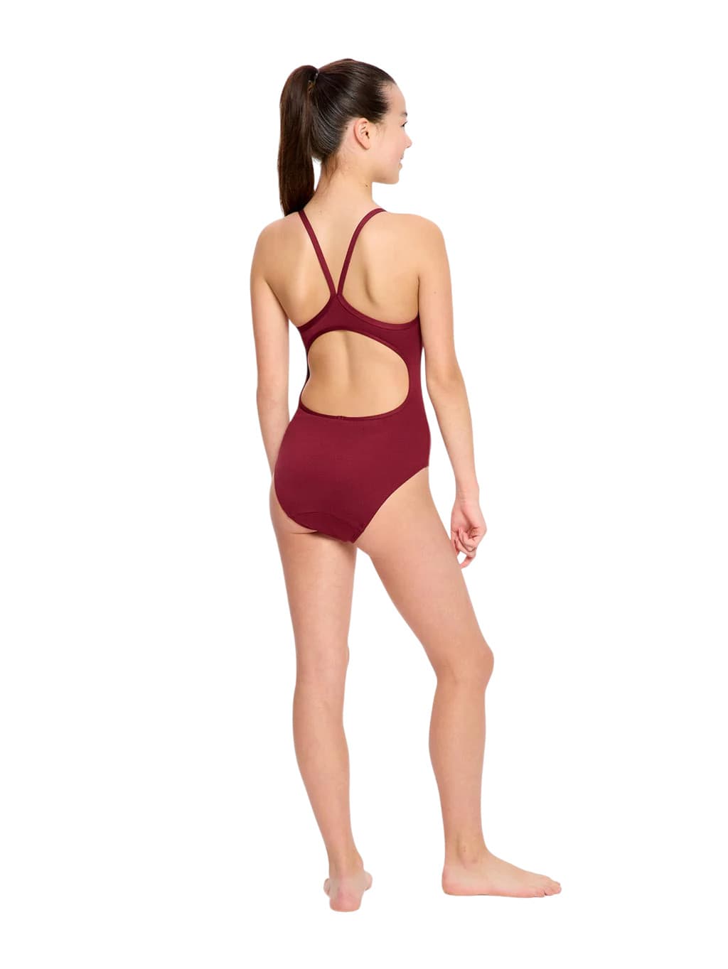 Dívčí menstruační plavky Modibodi Teen Performance One Piece Maroon jednodílné (DMPMTPOPMJ) 10-12 let - náhled 3