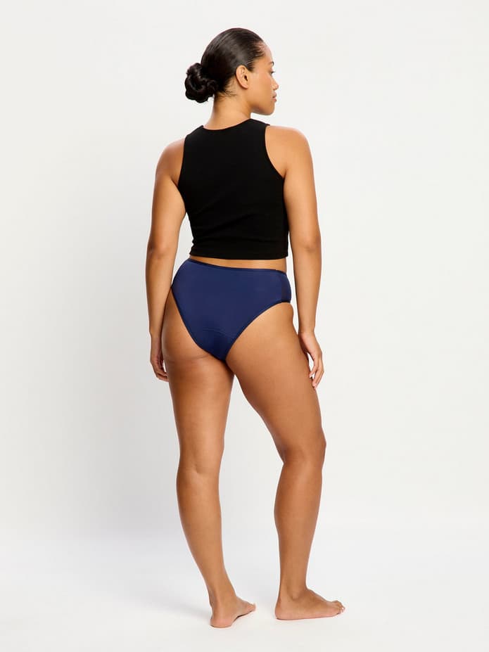 Menstruační kalhotky Modibodi Allure Hi Waist Brief moderate Night sky Blue (MKMAHWBMMNSB) L - náhled 4