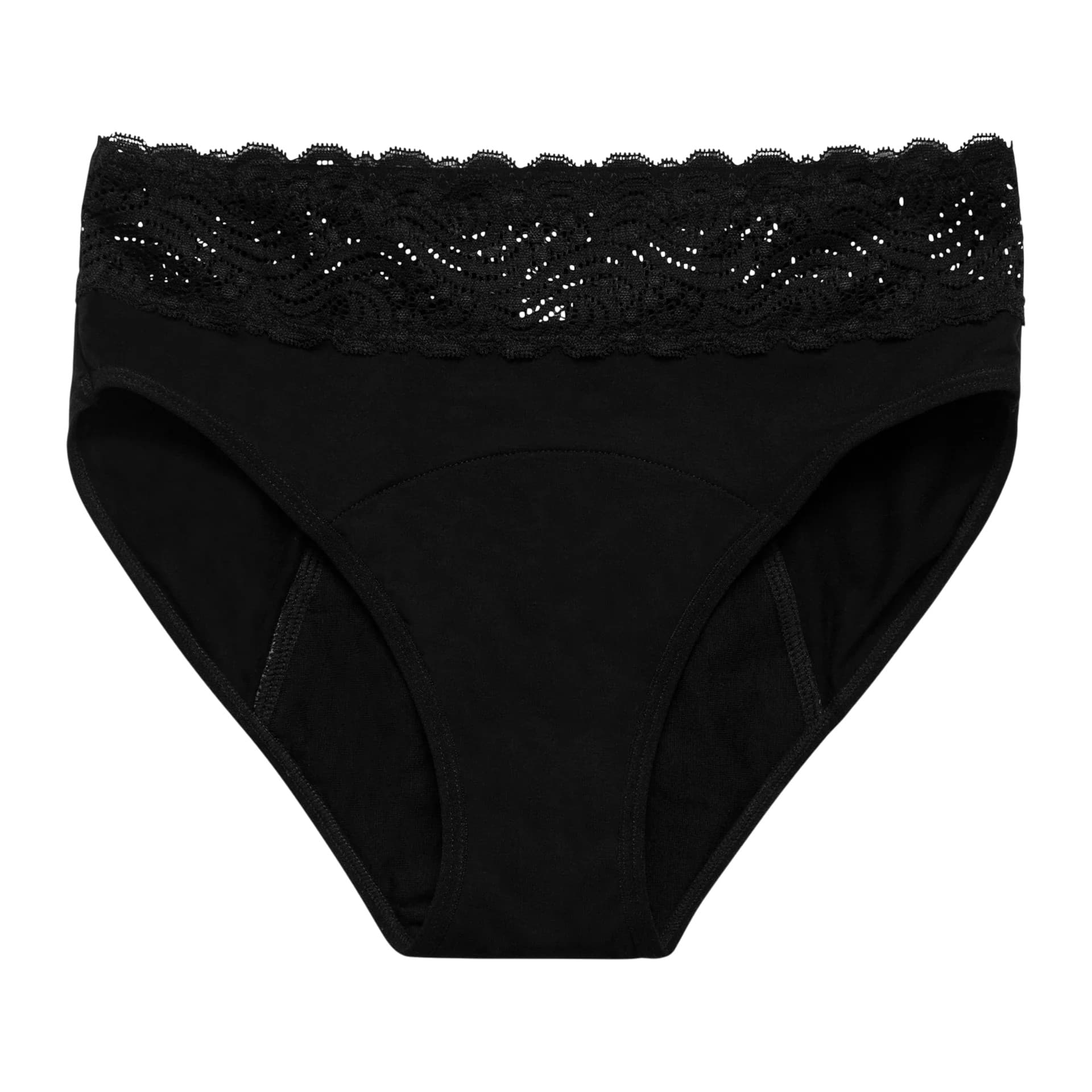 Menstruační kalhotky Modibodi Sensual Hi Waist Bikini Super Black (MKMSHWBSB) 3XL - náhled 4
