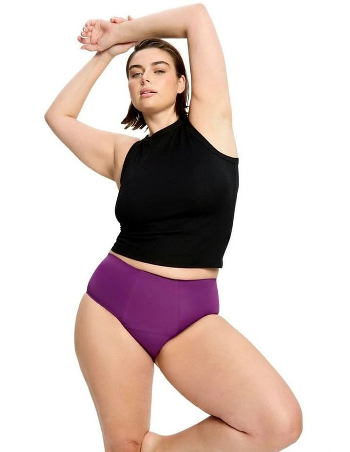 Menstruační kalhotky Modibodi Allure Seamfree Full Brief Super Mystic Purple (MKMASFBSMP) 3XL - náhled 2
