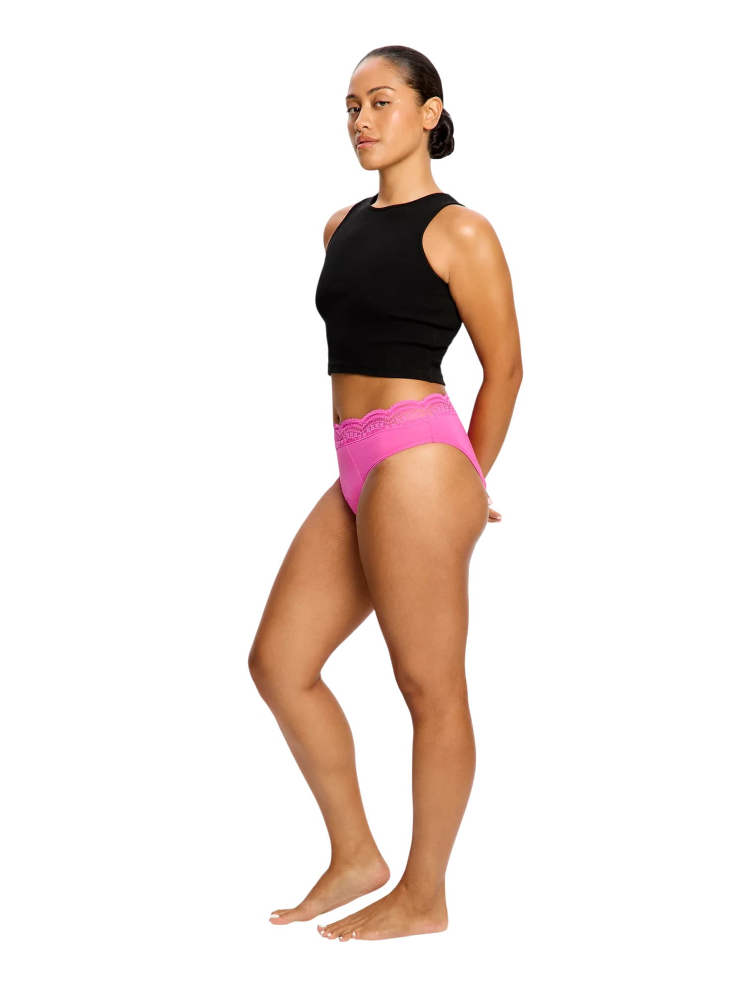 Menstruační kalhotky Modibodi Sensual Hi Waist Bikini Super Electric Fuchsia (MKMSEF) 3XL - náhled 4