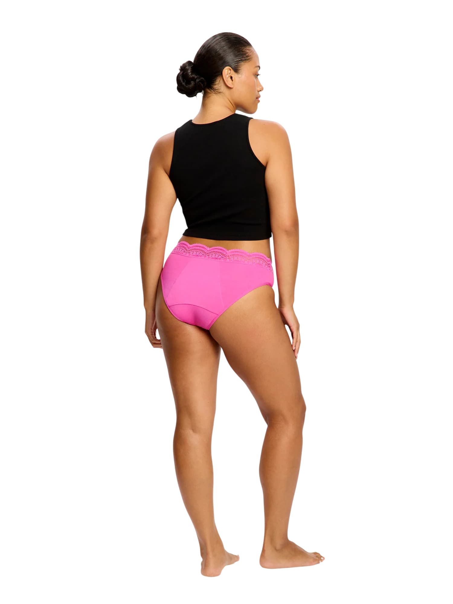 Menstruační kalhotky Modibodi Sensual Hi Waist Bikini Super Electric Fuchsia (MKMSEF) 3XL - náhled 5
