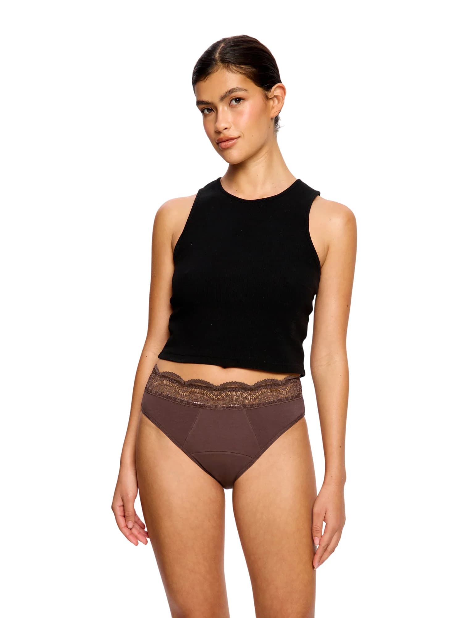 Menstruační kalhotky Modibodi Sensual Hi Waist Bikini Super Mahogany (MKMSM) 3XL - náhled 2