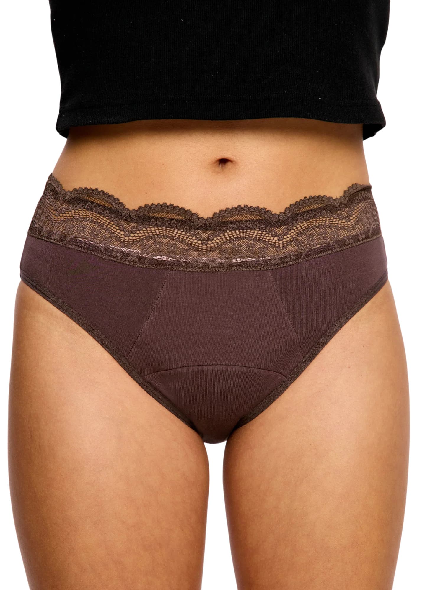 Menstruační kalhotky Modibodi Sensual Hi Waist Bikini Super Mahogany (MKMSM) 3XL - náhled 3