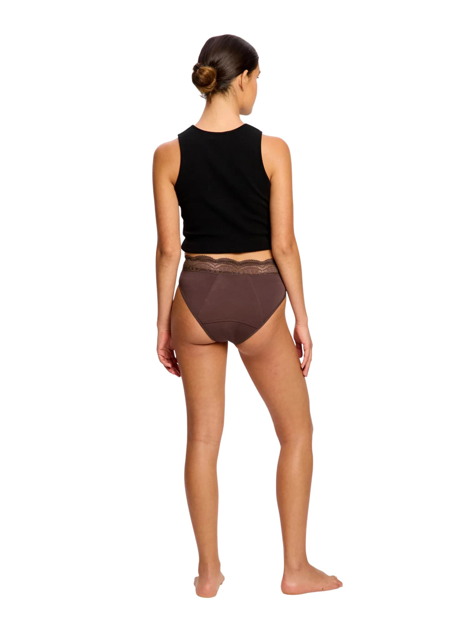 Menstruační kalhotky Modibodi Sensual Hi Waist Bikini Super Mahogany (MKMSM) 3XL - náhled 4