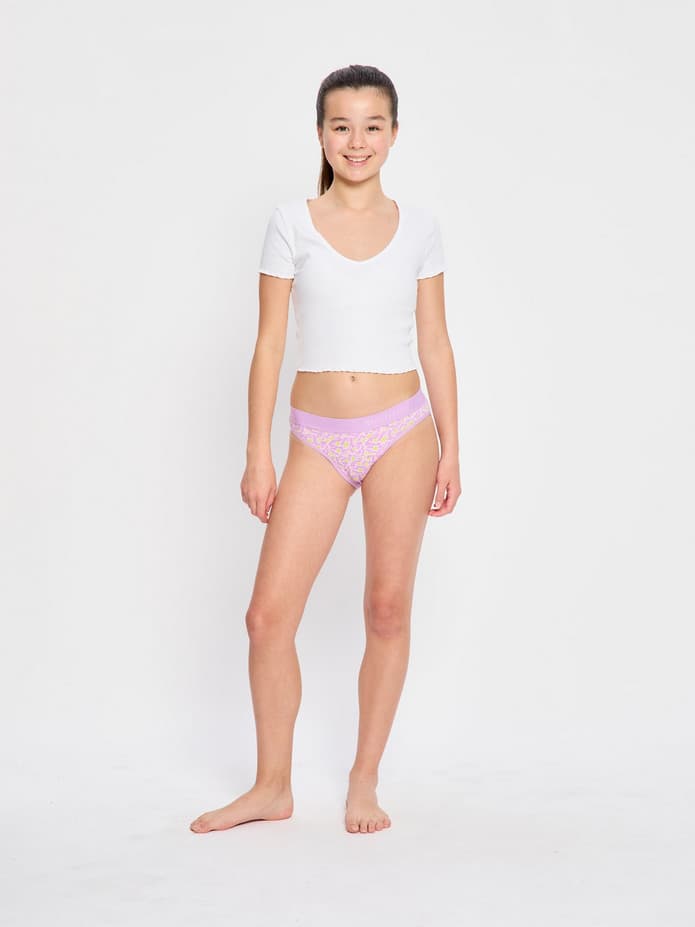 Dívčí menstruační kalhotky Modibodi Teen Hipster Bikini Super Bubblegum Purple (DMKMTHBSBP)