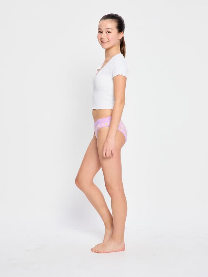 Dívčí menstruační kalhotky Modibodi Teen Hipster Bikini Super Bubblegum Purple (DMKMTHBSBP) 10-12 let - náhled 2