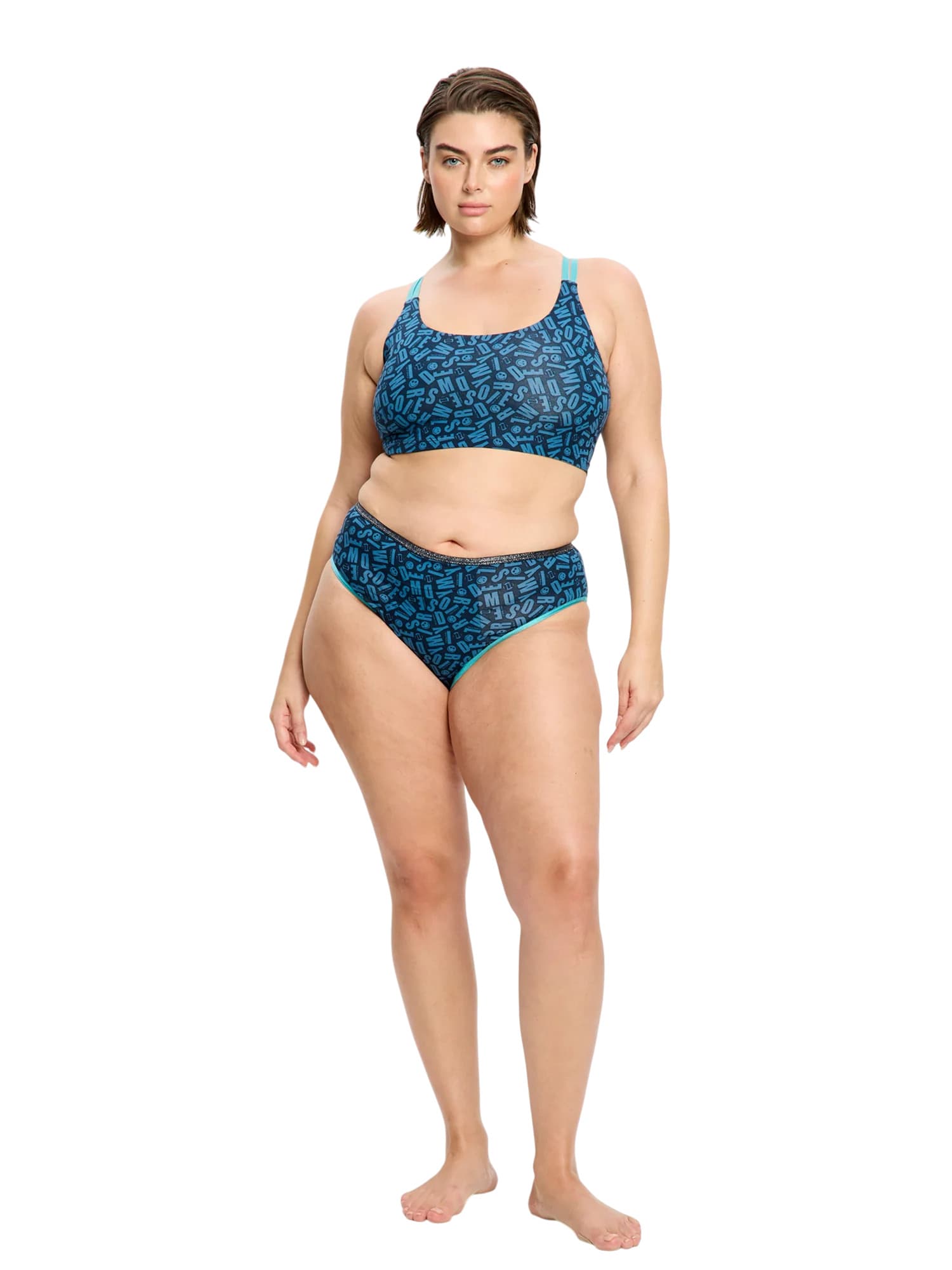 Menstruační kalhotky Modibodi Smileyworld Hi Waist Brief Super-Overnight Steel (MKMSHWBSOS) L - náhled 4