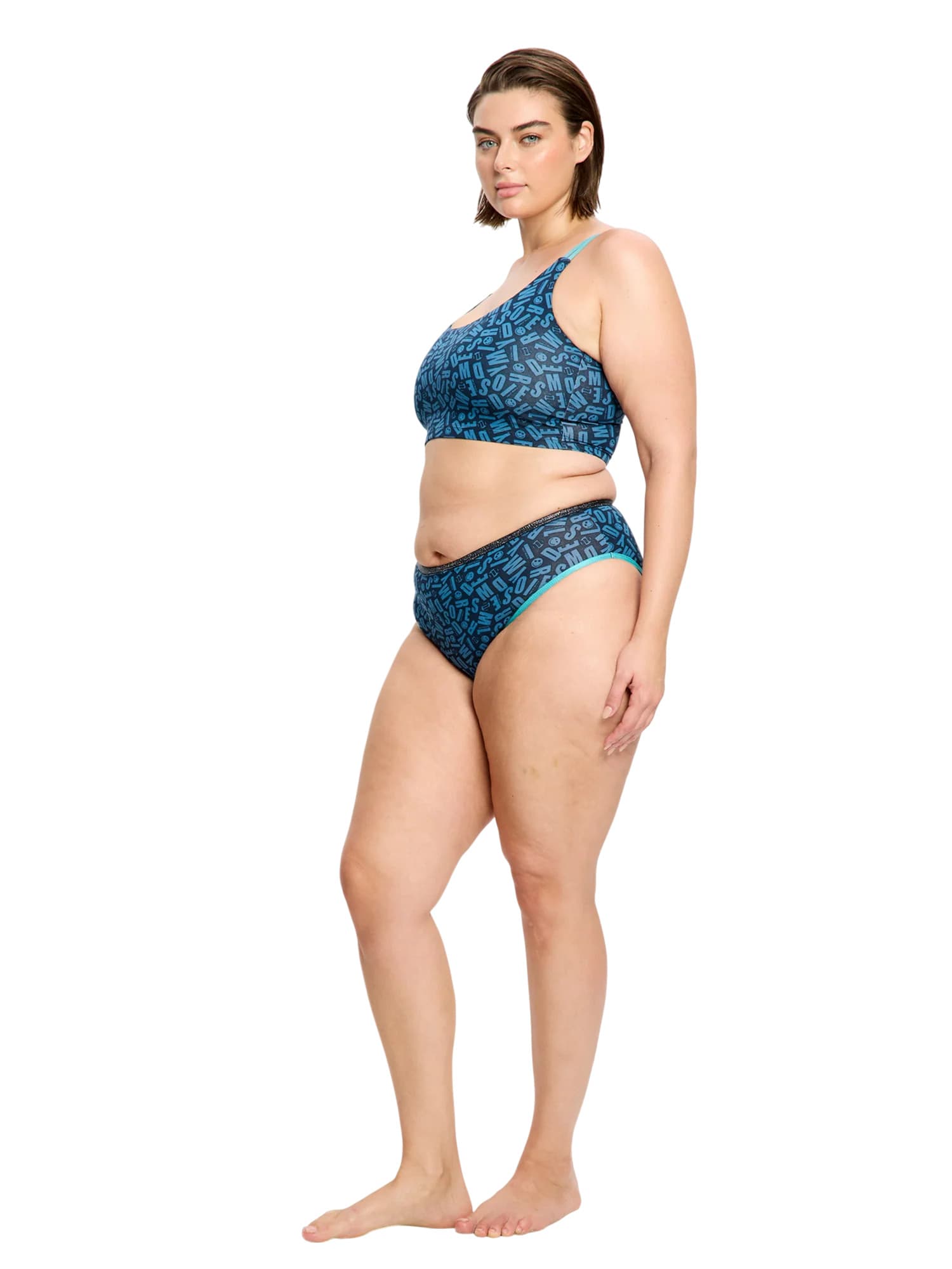 Menstruační kalhotky Modibodi Smileyworld Hi Waist Brief Super-Overnight Steel (MKMSHWBSOS) L - náhled 5