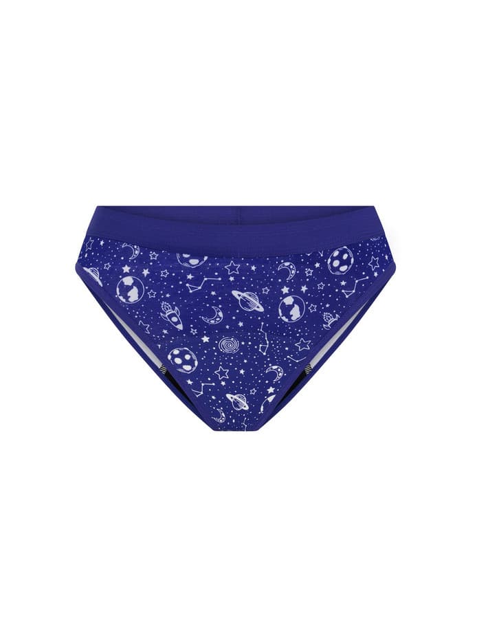 Dívčí menstruační kalhotky Modibodi Teen Hipster Bikini Moderate Galactic Blue (DMKMTHBMGB) 10-12 let - náhled 4