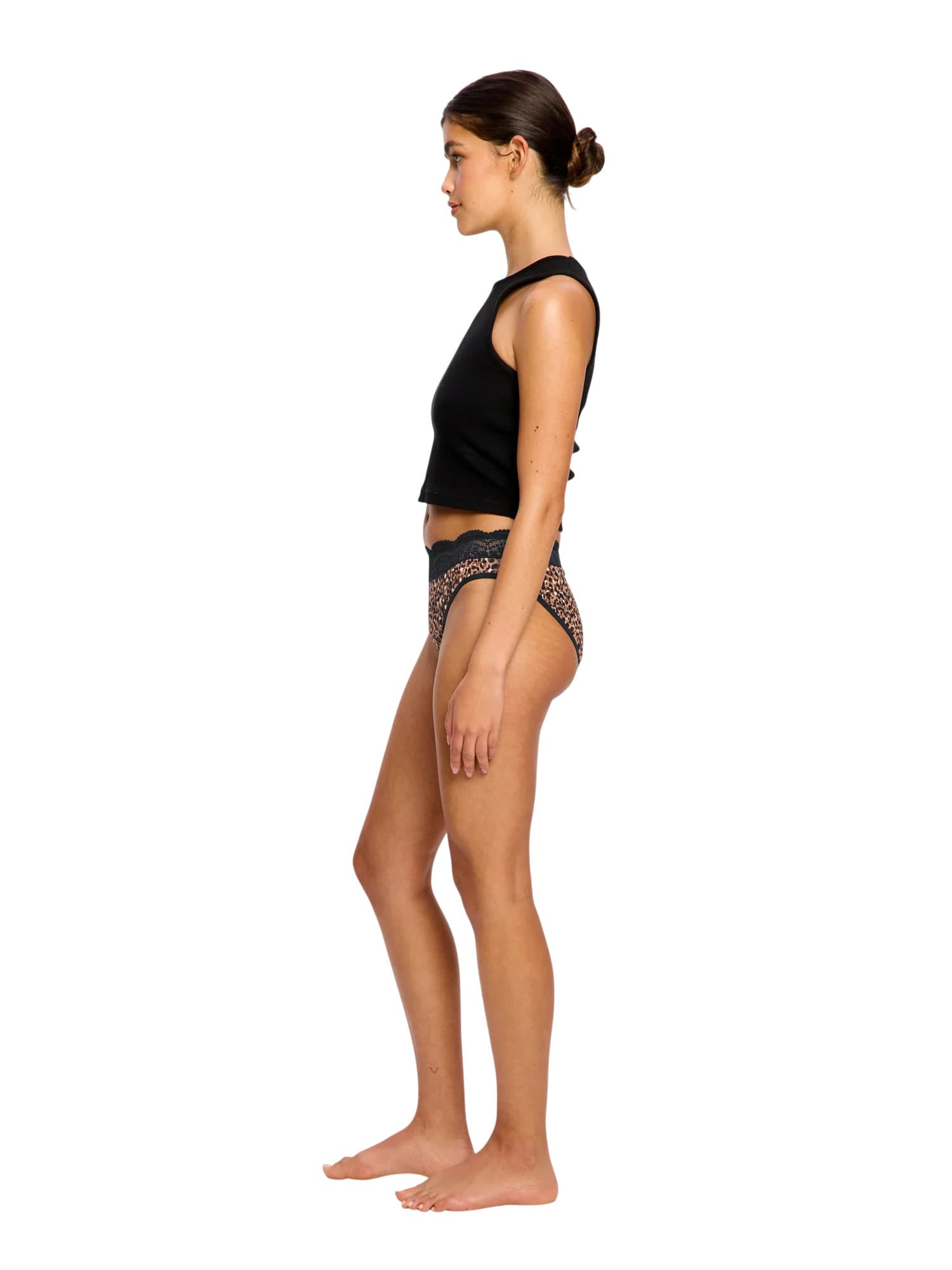 Menstruační kalhotky Modibodi Sensual Hi Waist Bikini Moderate Animalia Brown (MKMSHWBMAB) 3XL - náhled 4
