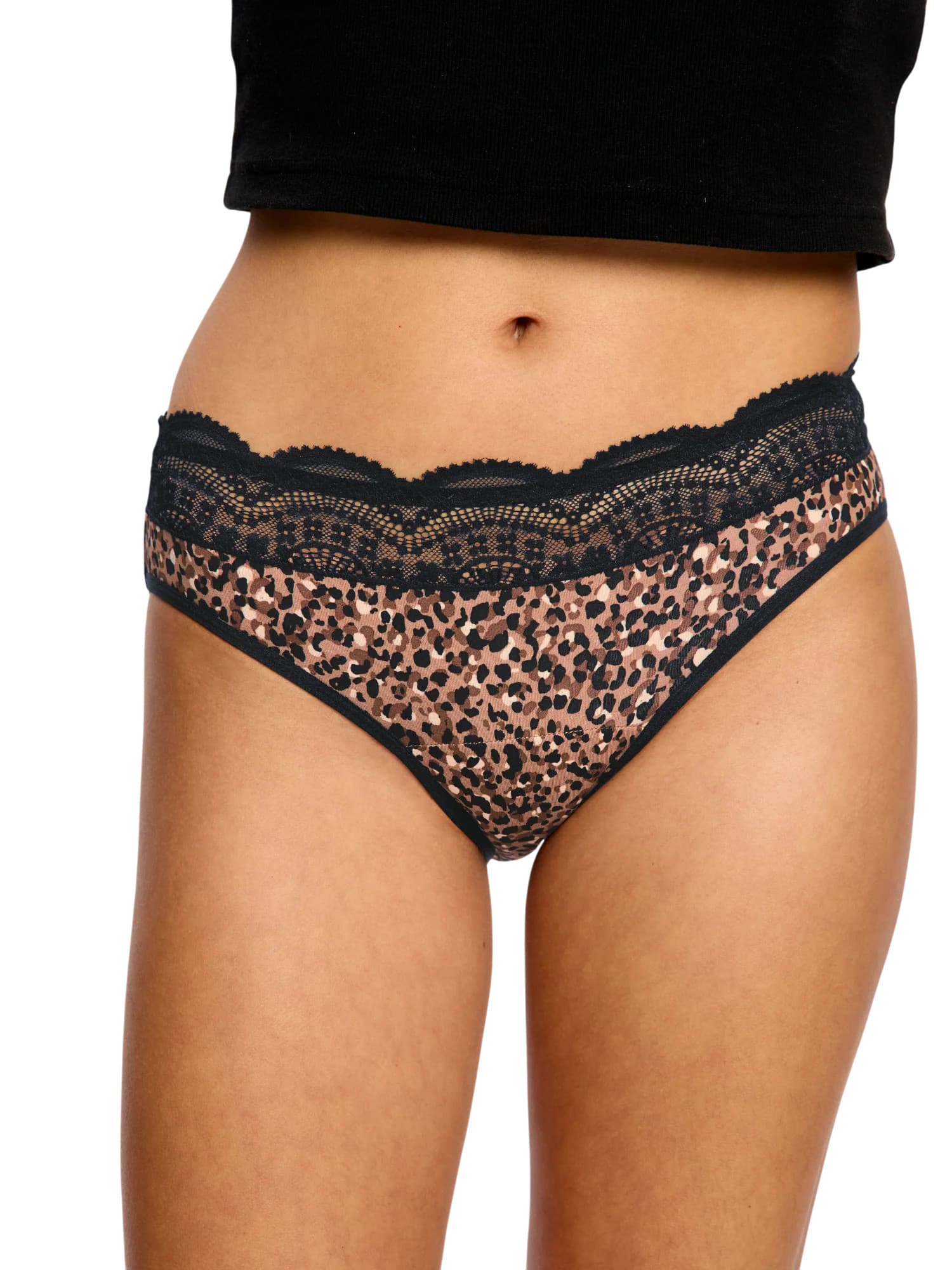 Menstruační kalhotky Modibodi Sensual Hi Waist Bikini Moderate Animalia Brown (MKMSHWBMAB) 3XL - náhled 3