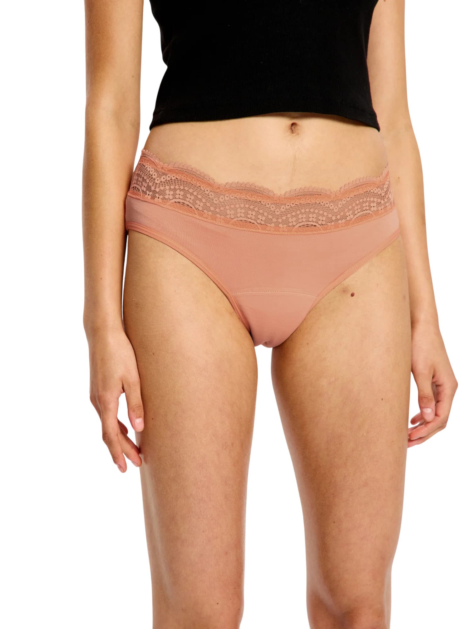 Menstruační kalhotky Modibodi Sensual Hi Waist Bikini Light Cameo Peach (MKMSHWLCP) 3XL - náhled 2