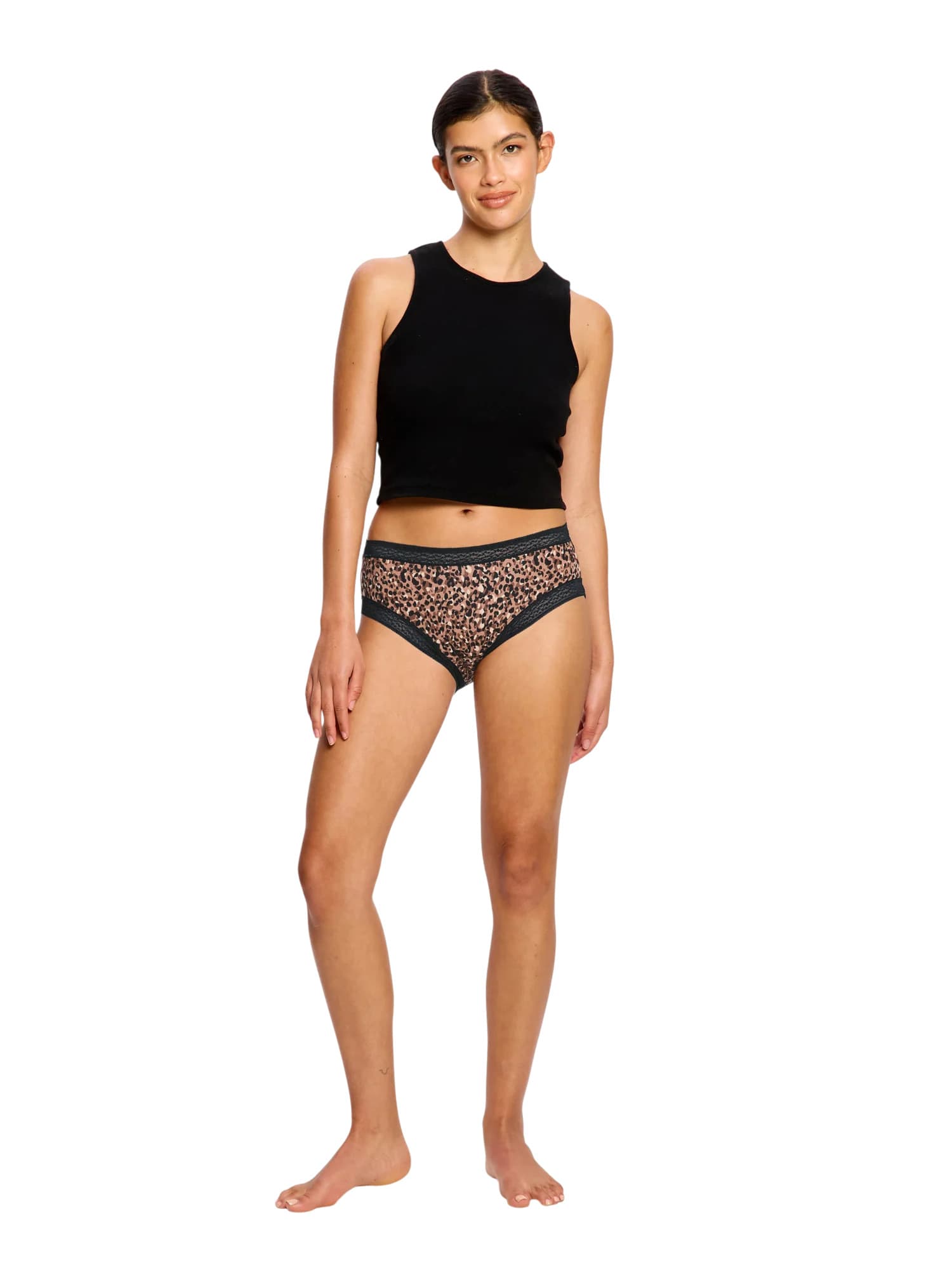 Menstruační kalhotky Modibodi Sensual Boyleg Light Animalia Brown (MKMSBLAB) L