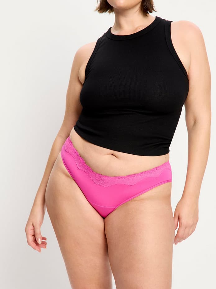 Menstruační kalhotky Modibodi Cassia V Cheeky Brief Light Electric Fuchsia (MKMCVCBLEF) L - náhled 4