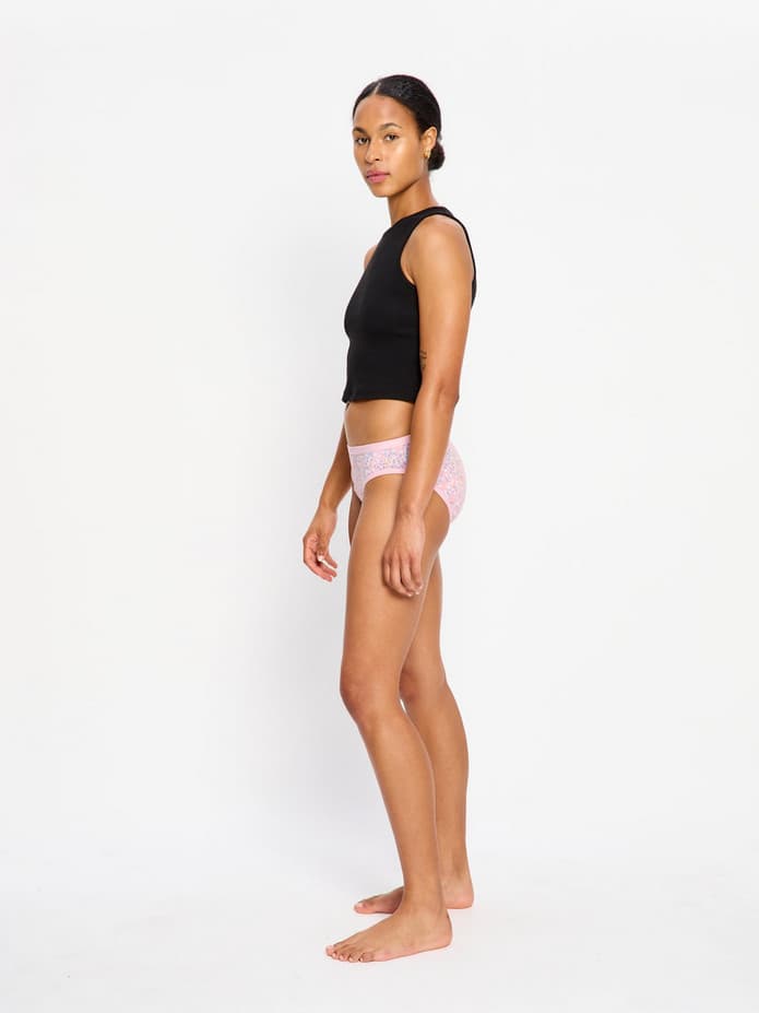 Menstruační kalhotky Modibodi Classic Bikini Light-Moderate Flore Pink (MKMCBLMFP) L - náhled 4