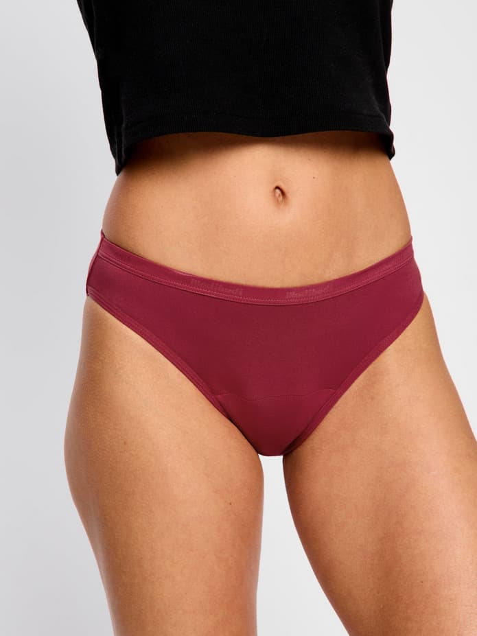 Menstruační kalhotky Modibodi Classic Bikini Moderate Bud Red (MKMCBMBR) L
