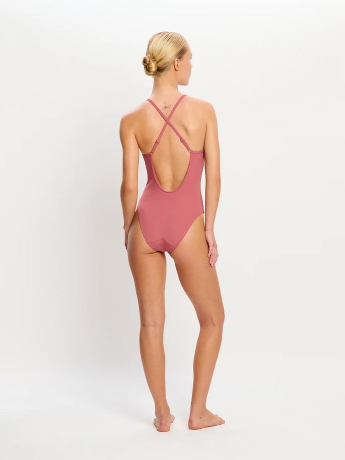 Menstruační plavky Modibodi Molokai X Back One Piece High Absorbency Mauve jednodílné (MPMMXBOPHAM) 3XL - náhled 3