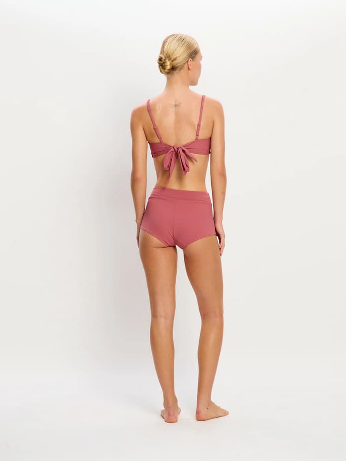 Plavky Modibodi Molokai Plunge Tie Back Top Mauve horní díl (PMMPTBTM) M - náhled 3