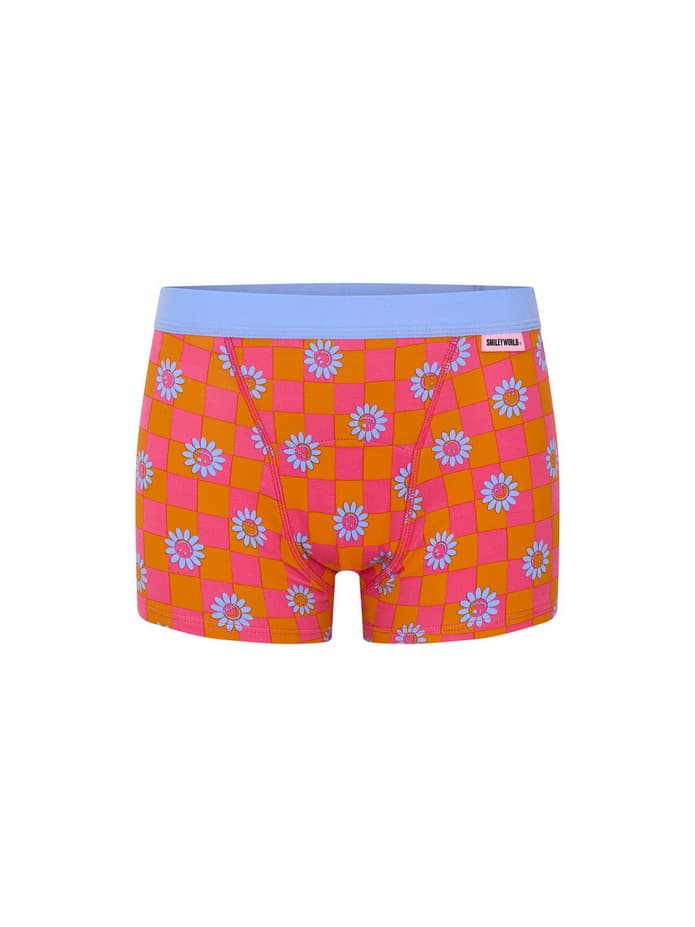 Dívčí menstruační kalhotky Modibodi Teen Hipster Boyshort Moderate Flower Checkerboard (DMKMTHBMFC) 10-12 let - náhled 3