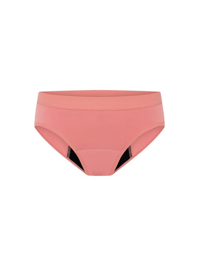 Dívčí menstruační kalhotky Modibodi Teen Hipster Bikini Moderate Flower Power Pink (DMKMTHBMFPP) 10-12 let - náhled 3