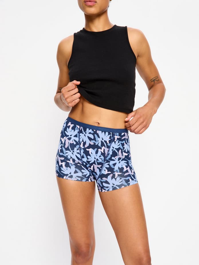 Menstruační kalhotky Modibodi Classic Boyshort Moderate-Heavy La Mer blue (MKMCBMHLMB) L - náhled 3