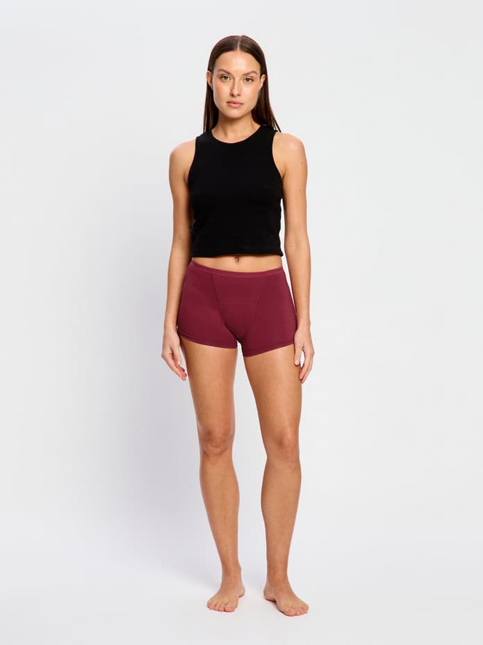 Menstruační kalhotky Modibodi Classic Boyshort Super Bud Red (MKMCBSBR)