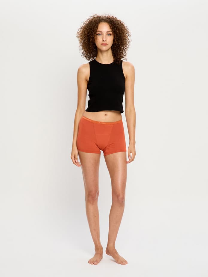 Menstruační kalhotky Modibodi Classic Boyshort Super Burnt Brick (MKMCBSBB)