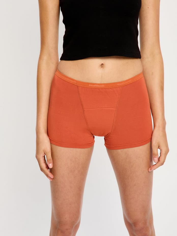 Menstruační kalhotky Modibodi Classic Boyshort Super Burnt Brick (MKMCBSBB) L - náhled 3