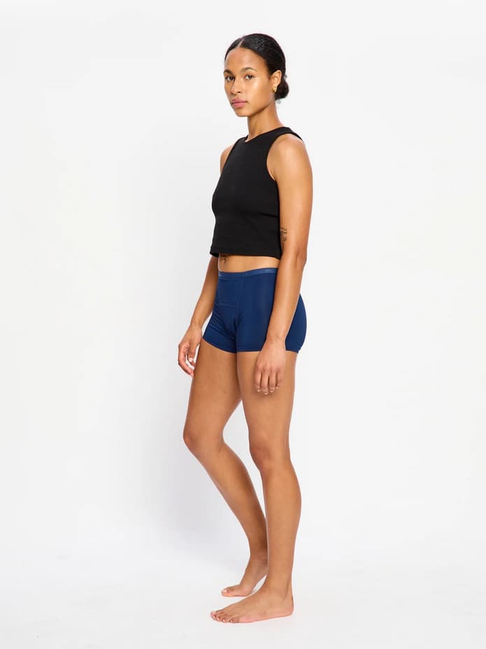 Menstruační kalhotky Modibodi Classic Boyshort Super-Overnight Night sky Blue (MKMCBSONSB) L - náhled 3