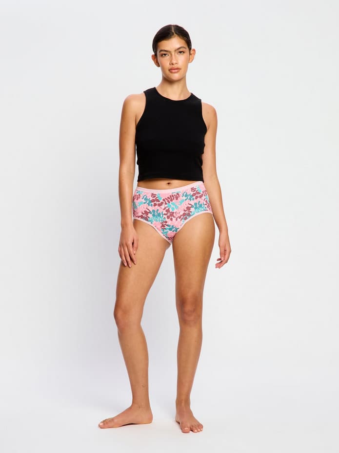 Menstruační kalhotky Modibodi Classic Full Brief Moderate Ivy Garden (MKMCFBMIG) L