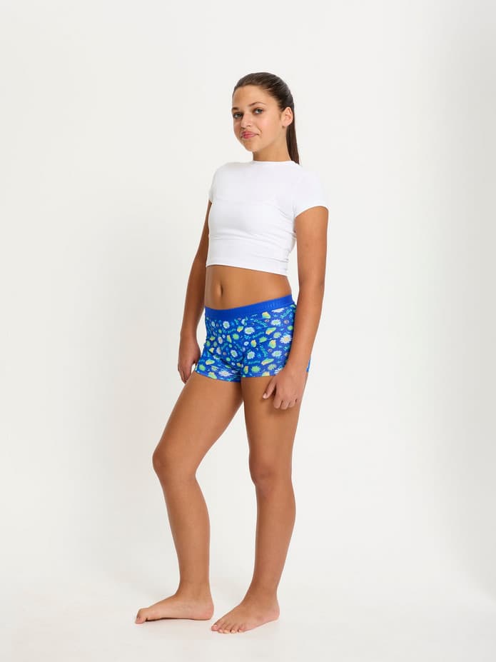 Dívčí menstruační kalhotky Modibodi Teen Hipster Boyshort Super Boho Botanical Blue (DMKMTHBSBBB) 10-12 let - náhled 2