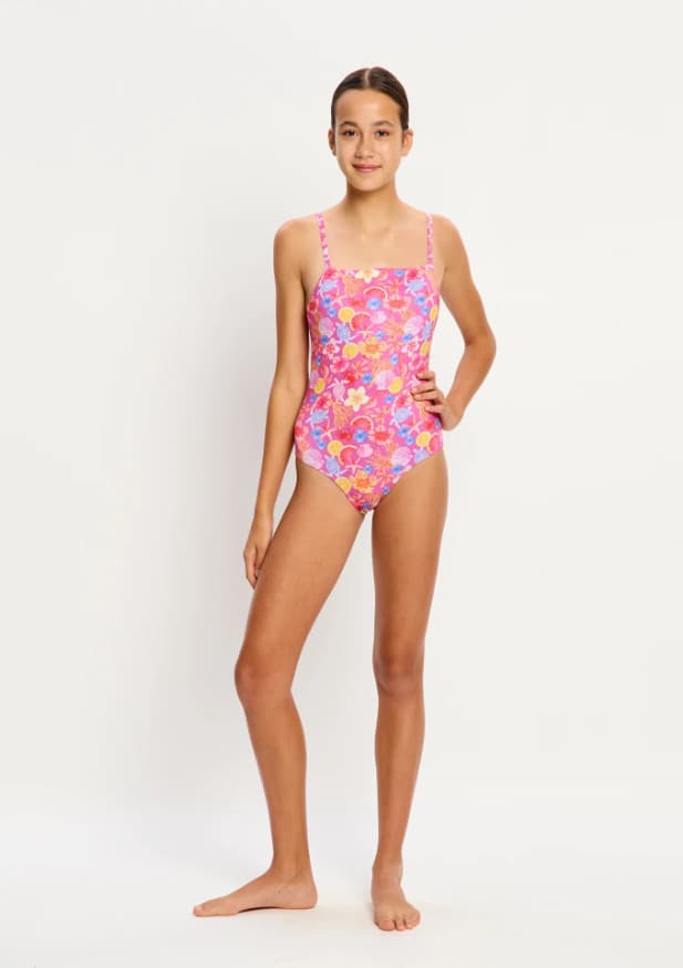 Dívčí menstruační plavky Modibodi Marine Dream Teen Swimwear One Piece Light Tropicana Crush jednodílné (DMPMMDTSOPLTCJ) 10-12 let - náhled 4