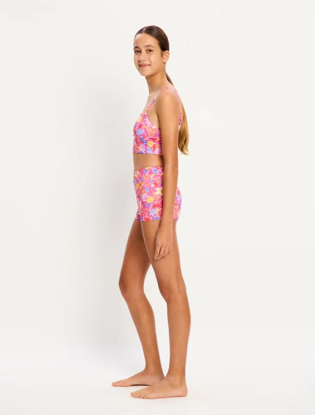 Dívčí menstruační plavky Modibodi Marine Teen Swimwear Hi Waist Short Super Tropicana Crush spodní díl (MKMMTSHWSSTC) 10-12 let - náhled 4