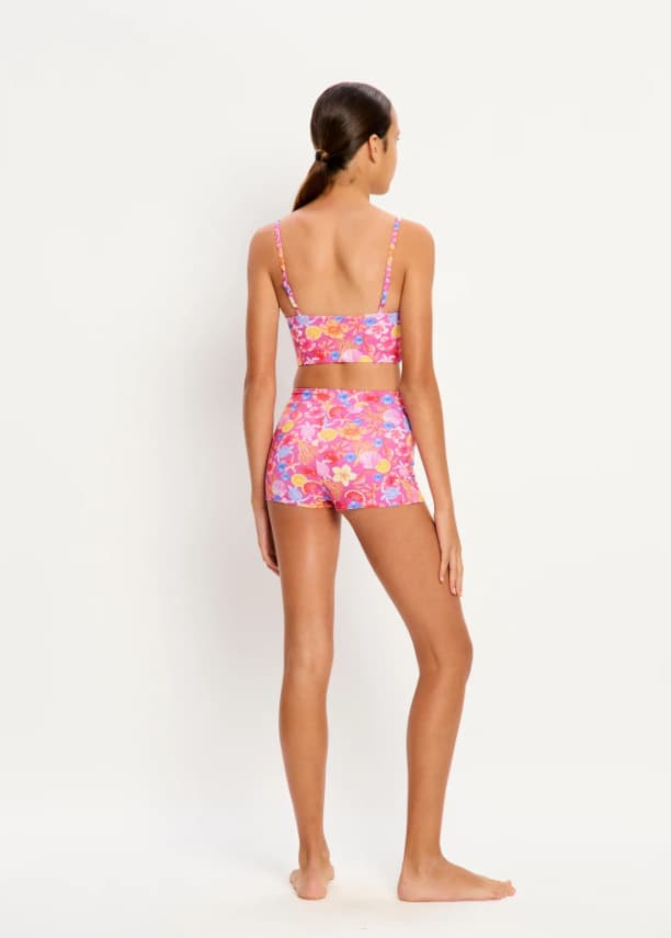 Dívčí menstruační plavky Modibodi Marine Teen Swimwear Hi Waist Short Super Tropicana Crush spodní díl (MKMMTSHWSSTC) 10-12 let - náhled 5
