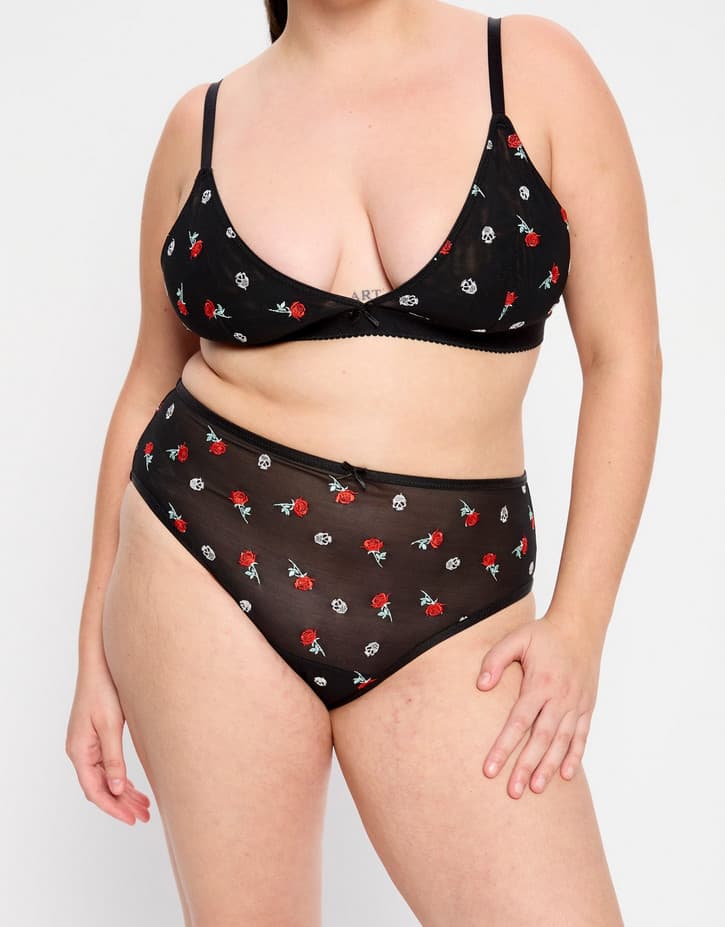 Menstruační kalhotky Modibodi Intimates V Day Hi Waist Brief Moderate-Heavy Black Rose (MKMIVDHWBMHBR) L - náhled 2