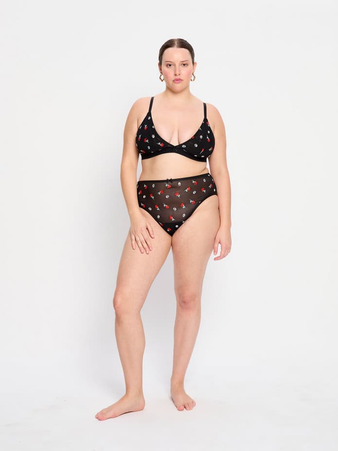 Menstruační kalhotky Modibodi Intimates V Day Hi Waist Brief Moderate-Heavy Black Rose (MKMIVDHWBMHBR) L - náhled 3