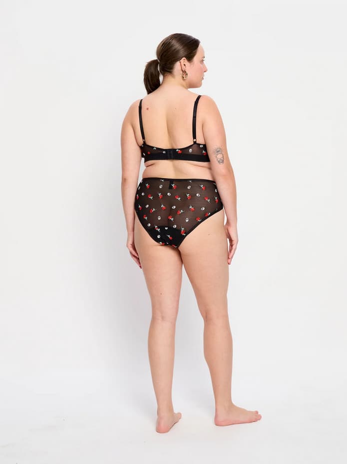 Menstruační kalhotky Modibodi Intimates V Day Hi Waist Brief Moderate-Heavy Black Rose (MKMIVDHWBMHBR) L - náhled 4