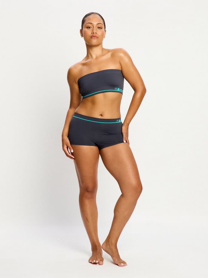 Menstruační kalhotky Modibodi Smileyworld Seamless Boyshort Moisteru Wicking Steel (MKMSSBMWS)
