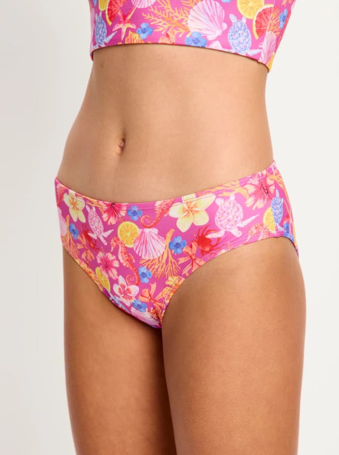 Dívčí menstruační plavky Modibodi Dream Teen Swimwear Bikini Brief Light Tropicana Crush spodní díl (DMPMDTSBBLTCSD) 10-12 let - náhled 2