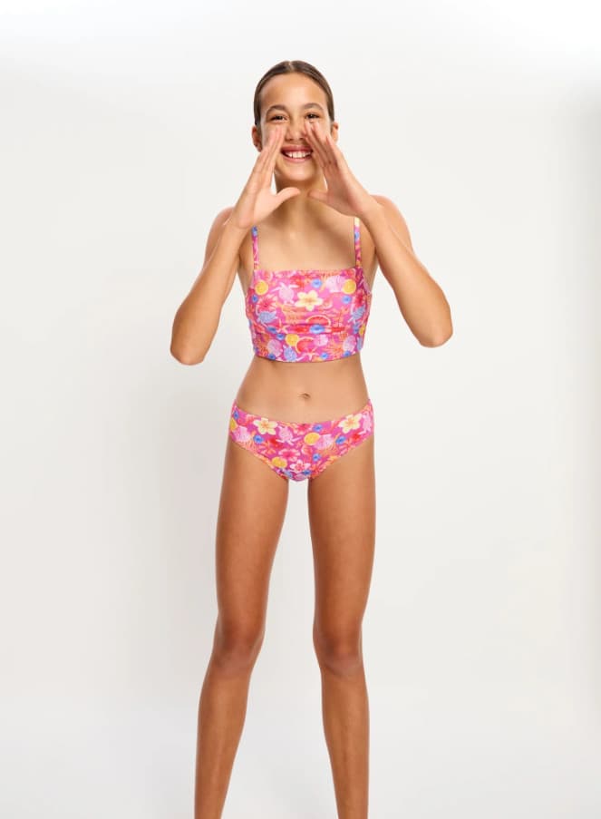 Dívčí menstruační plavky Modibodi Dream Teen Swimwear Bikini Brief Light Tropicana Crush spodní díl (DMPMDTSBBLTCSD) 10-12 let - náhled 4