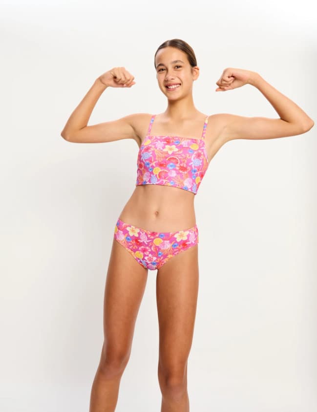 Dívčí menstruační plavky Modibodi Dream Teen Swimwear Bikini Brief Light Tropicana Crush spodní díl (DMPMDTSBBLTCSD) 10-12 let - náhled 5