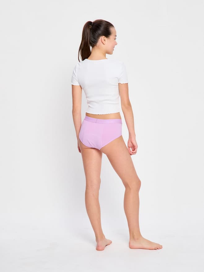 Dívčí menstruační kalhotky Modibodi Teen Hipster Boyleg Moderate Violet (DMKMTHBMV) 10-12 let - náhled 5