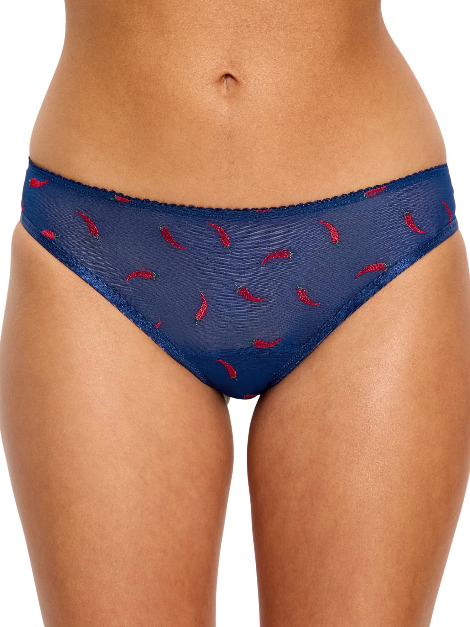 Menstruační kalhotky Modibodi lntimates V Day Cheeky Brief Light Navy Chilli (DKMIVDCBLVC) L