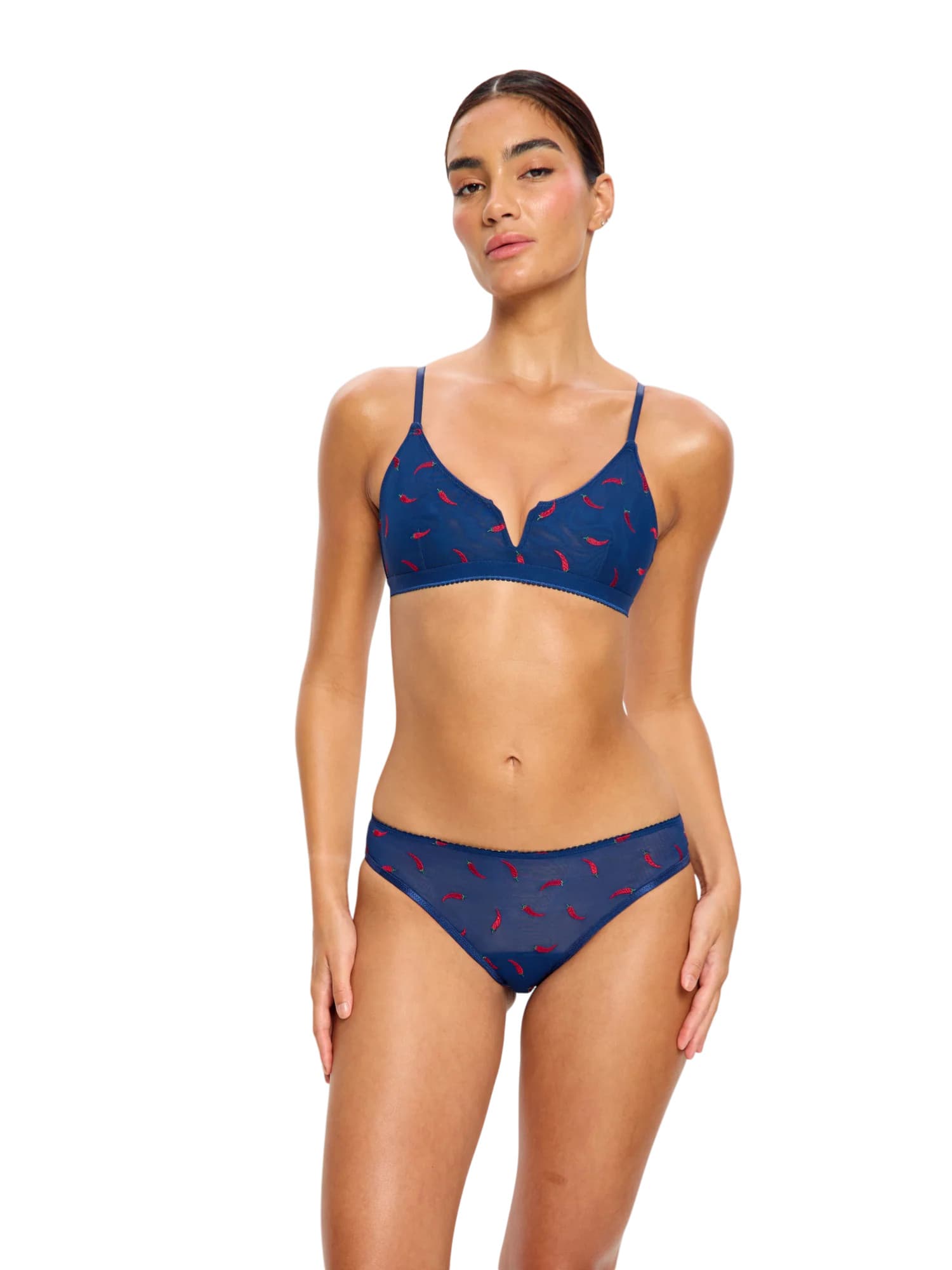 Menstruační kalhotky Modibodi lntimates V Day Cheeky Brief Light Navy Chilli (DKMIVDCBLVC) L - náhled 2