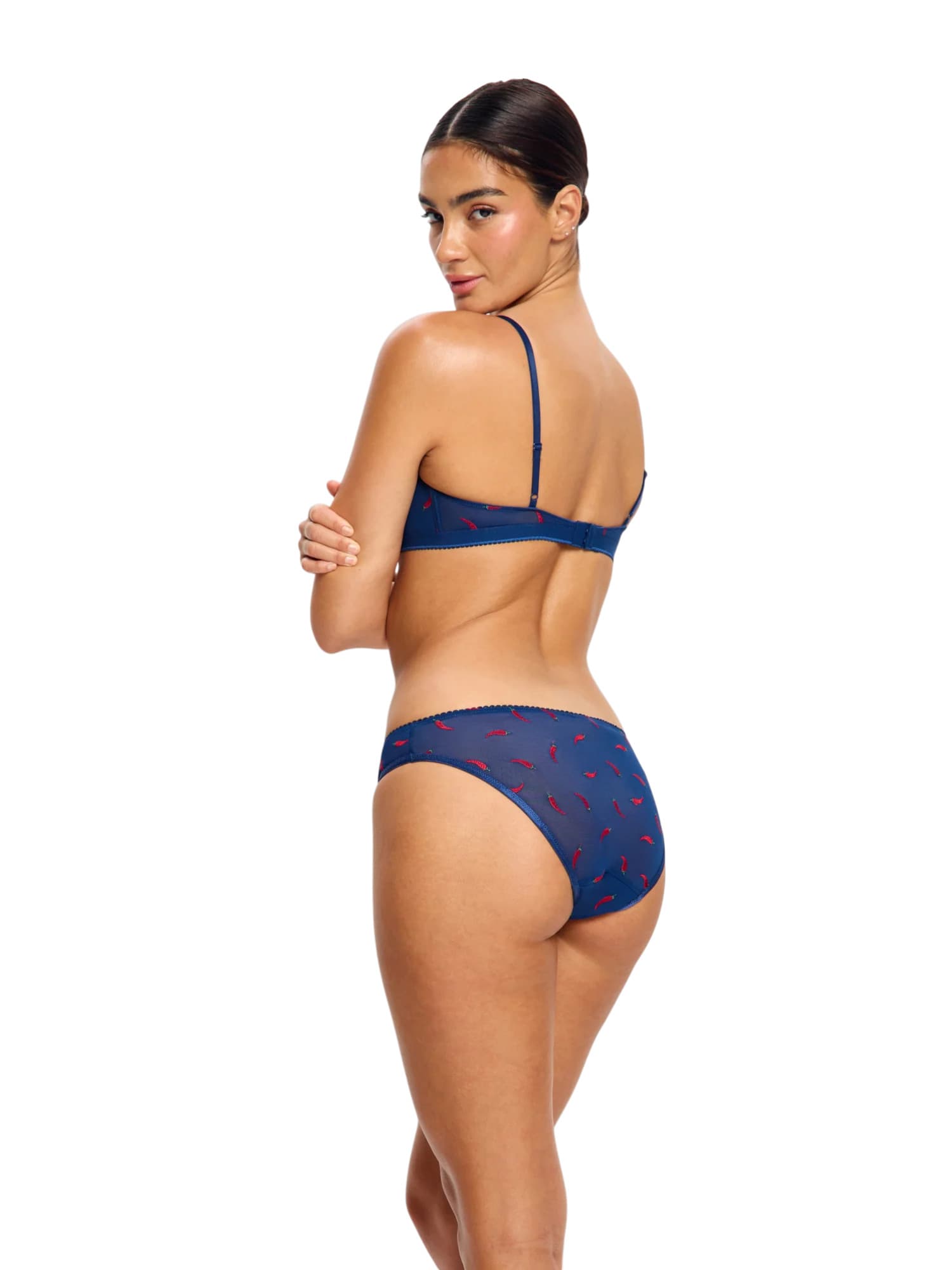 Menstruační kalhotky Modibodi lntimates V Day Cheeky Brief Light Navy Chilli (DKMIVDCBLVC) L - náhled 5